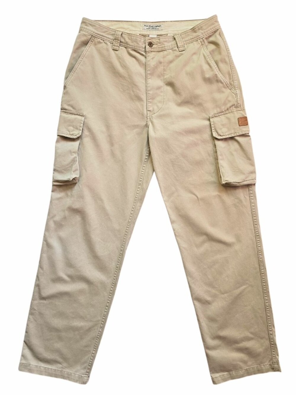 Vintage Polo Jeans Co Ralph Lauren Khaki Tan Military Cargo Pants 34x34 Y2K